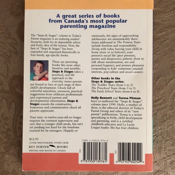 STEPS & STAGES - THE PRETEEN YEARS (9 - 12) HOLLY BENNETT/TERESA PITNAN - #342 - Picture 2 of 8